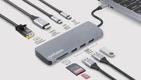 MANHATTAN USB-C PD auf HDMI 9-in-1 4K Dockingstation grau (190459)