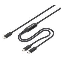 MANHATTAN Dual USB-C Ladekabel 100 W 2 m schwarz (355810)