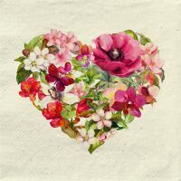 FASANA Lunch-Serviette "flower love" 20er Pack - 12 Stück