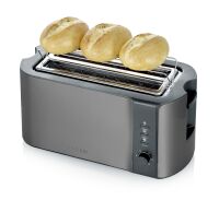 SEVERIN AT 9341 Langschlitztoaster 4 Scheiben 1400W dark inox