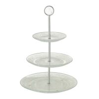 Boltze Home Etagere Relief Eisen/Glas, 35cm