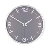 Nedis Wanduhr / Durchmesser: 300 mm / Aluminium / Leise Bewegung / Metall