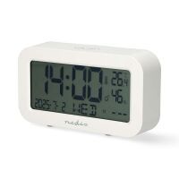 Nedis Digital-Schreibtisch-Wecker / LCD / Backlight / Snooze-Funktion / Datumsanzeige / Timer / Holz
