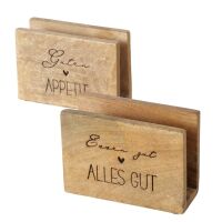 Boltze Home Serviettenhalter "Appetit Mango Spruch" sortiert