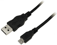 LogiLink 1.8m USB/microUSB - 1.8 m - USB A - Micro-USB B - USB 2.0 - Male/Male - Black