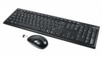 LogiLink ID0104 - Full-size (100%) - Wireless - RF Wireless - QWERTZ - Black - Mouse included