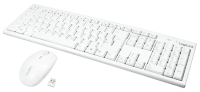 LogiLink Keyboard Mouse Combo wireless - Standard - Wireless - USB - White - Mouse included