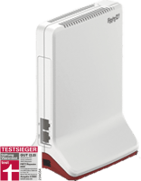 AVM FRITZ!Repeater 6000 - Wi-Fi 6 (802.11ax) - Tri-band (2.4 GHz / 5 GHz / 5 GHz) - Ethernet LAN - Red - White - Portable router