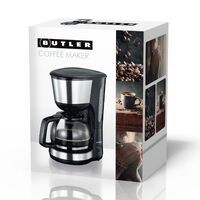 Butler Kaffeemaschine / 1,25 l / 1000 W / 10 Tassen / Warmhaltefunktion / Automatische Abschaltung / Schwarz / Edelstahl