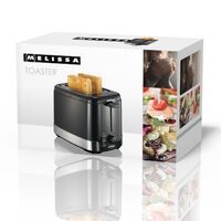 MELISSA Hochkant-Toaster 2 Scheiben 800W Schwarz/Edelstahl