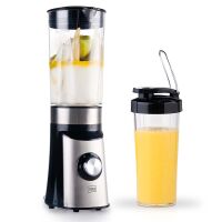 Trebs Smoothie-to-go pro Trinkbecher Comfortjuicer 450 ml für Schule, Arbeit oder Fitnessstudio - Schwarz