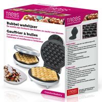 Trebs Blasenwaffeleisen Comfortbakery mit Kontrollleuchte und Antihaftbeschichtung