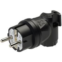 PC Electric 05811-s Schutzkontakt-Winkelstecker Gummi 230 V Schwarz IP44