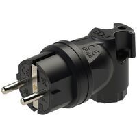 PC Electric TAUR 05812-S - Schutzkontaktstecker Typ F - CEE 7/4, IP44, schwarz
