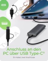 ICY BOX IB-1808MCT-CU31 USB-C M.2 NVMe & SATA SSD Gehäuse Externe Gehäuse