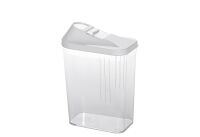 keeeper Schüttdose"paola" 1.0 Liter weiß transparent sauberes Ausschütten durch