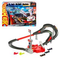 Mattel Hot Wheels Racing Formel 1® Rennstrecke-Trackset mit 3 Die-Cast Spielzeugautos im Maßstab 1:6