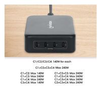 MANHATTAN 4-Port GaN USB Power Delivery-Ladestation 240W (102667)