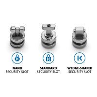Kensington ClickSave Verankerung 3-in-1  T-Bar-Wedge-Nano (K68001WW)