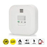 Alecto Kohlenmonoxidmelder mit Display und 10 Jahren Batterie- und Sensorlaufzeit Weiß