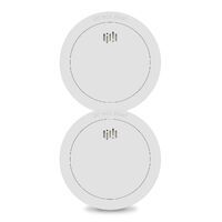 Alecto 2x Smoke detector with 10 years battery and sensor runtime White