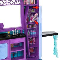 Mattel Monster High Buh-tique Hotel Puppenhaus mit gruseligen Überraschungen in jedem Raum und mehr 