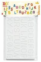 Malte Haaning Plastic A/S Hama® Bügelperlen Midi - Stiftplatten im Beutel - Buchstaben, Zahlen.