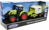 VEDES Großhandel GmbH - Ware Speedzone Traktor mit Rundballenpresse, Licht & Sound, Friktion