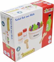 VEDES Großhandel GmbH - Ware Spielmaus Küche Salat-Set aus Holz, 30 Teile