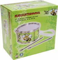 VEDES Großhandel GmbH - Ware Boogie Bee Marschtrommel mit Trommelstöcke, #20 cm
