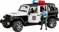 Bruder 02526 Jeep Wrangler Unlimited Rubicon Polizei mit Polizist und Ausrüstung