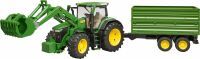 Bruder, John Deere 7930 mit Anhänger 3055/3155, 80,5x17,5x20 cm, 3 Teile	