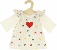 Heless Puppen-Kordkleid ''Herz-Konfetti'' mit T-Shirt, Gr. 35-45 cm