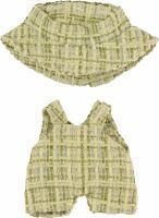 Heless Monster Styles, Bouclé Latzhose mit Fischerhut, mintgrün, Größe 15 cm