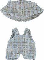 Heless Monster Styles, Bouclé Latzhose mit Fischerhut, blau, Größe 15 cm