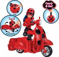 Bandai Miraculous Ladybug Scooter mit Puppe