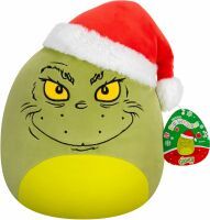 Jazwares GmbH Squishmallows Weihnachts Grinch, 25cm (Grinch in Santa Hat)