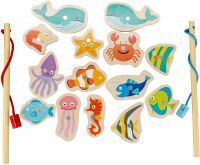 VEDES Großhandel GmbH - Ware SpielMaus Holz Angelspiel, 14-teilig