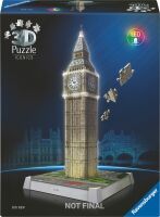 Ravensburger 3D Puzzle Iconics: 12008025 Big Ben - mit Licht - Das berühmte Wahrzeichen von London a