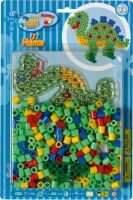 Malte Haaning Plastic A/S Hama® Bügelperlen Maxi - Blisterset Dino - 1 Stiftplatte Dinosaurier, 250 