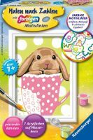 Ravensburger CreArt 29690 - Süßes Schlappoh - Malen nach Zahlen Kaninchen für Kinder ab 7 Jahre