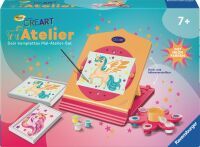 Ravensburger CreArt - Malen nach Zahlen 25877 - Neon Atelier Einhorn  Kinder ab 7 Jahren