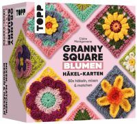 frechverlag GmbH Granny Square Blumen Häkel-Karten (Deutsche Ausgabe)