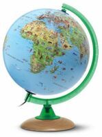 Räthgloben 1917 Kinderglobus KS2525 mit Holzfuß und Begleitheft