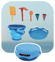 MTS Sportartikel-Vertriebs GmbH Schildkröt Funsports - 7in1 Sand Toys Falteimer Set - blau