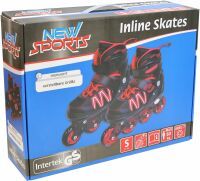 VEDES Großhandel GmbH - Ware New Sports Inliner schwarz/rot ABEC 7, Größe 31-34