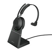 JABRA Evolve2 65 UC Mono Headset on-ear convertible Bluetooth wireless USB-A noise isolating black w