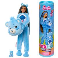 Mattel Barbie-Puppe der Cutie Reveal Glücksbärchis-Reihe mit Accessoires und Brummbärchi-Kostüm, 10 