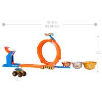 Mattel Hot Wheels Monster Trucks Loop & Flip Trophy Challenge-Spielset und Die-Cast-Bigfoot Spielzeu