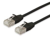 Equip Patchkabel Cat6A SlimFlex F/FTP 1.50m schw.LSZH 2xRJ45 Polybeutel (606175)